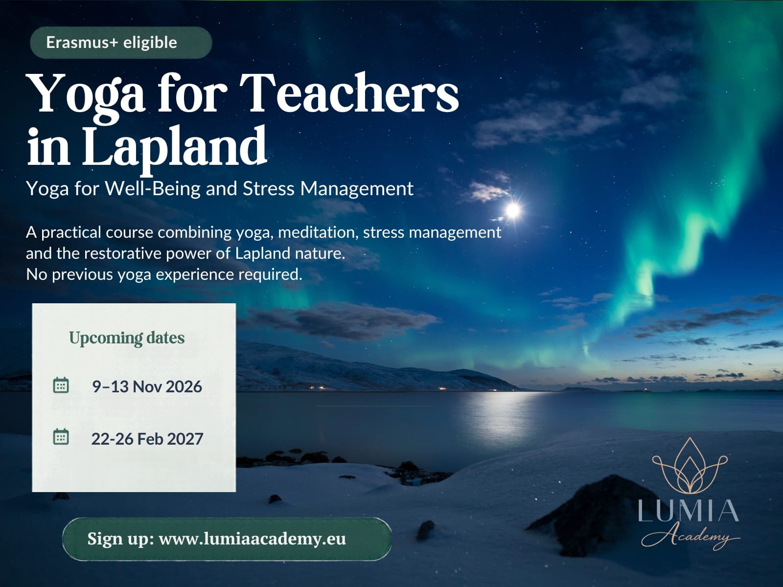 Yoga for teachers in Lapland